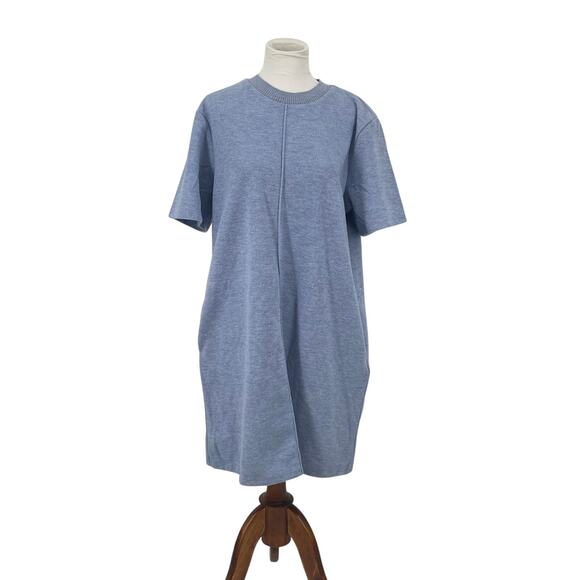 NWT Steve‎ Madden Short Sleeve Sweater Dress Baby Blue L - Picture 1 of 5